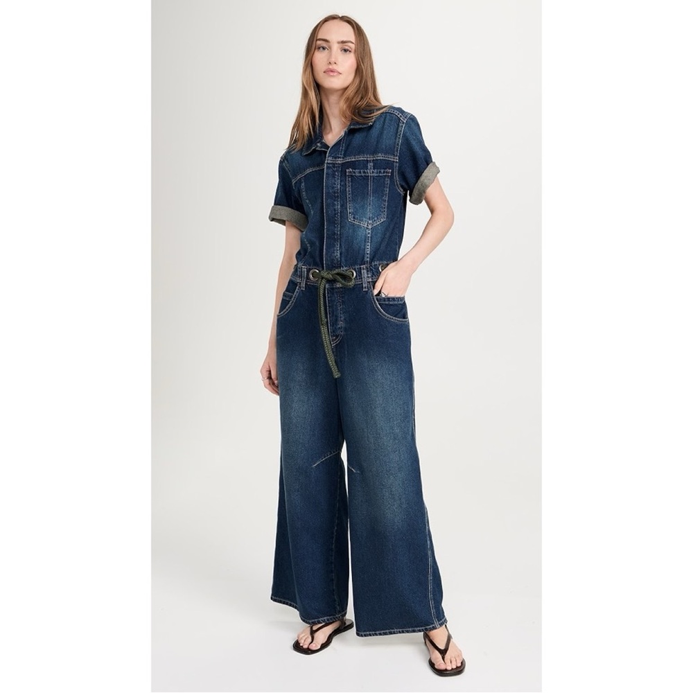 Free People Edison Wide Leg Coverall - Size L